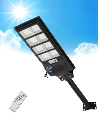 Solar-LED-Straßenlaterne 400 W, 10.000 lm, 6500 K, IP65, mit Fernbedienung