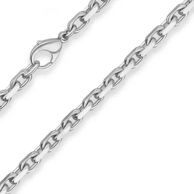 Produktbild von 4,5mm Armband Ankerkette diamantiert Armschmuck aus 925 Silber 21cm