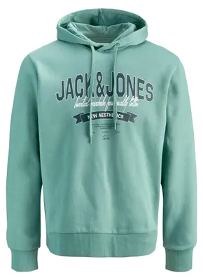 Productafbeelding van JACK & JONES Jjelogo Sweater met capuchon, 2 kleuren, model 25/26