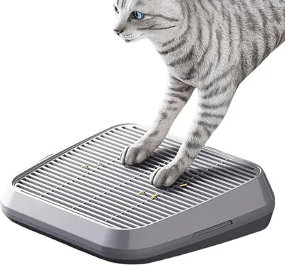 Produktbild von Katzentoiletten-Trittschemel, Streuauffangmatte, Katzenrampe, doppellagig, rutschfest und abriebfest, leicht zu reinigen, erhöhte Ausstattung für den Innen- und Außenbereich
