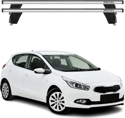 Image de Menabo Barres de toit Transversales pour Kia Cee'D 2012-2018 Alu Gris ABE 2x