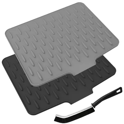 Productafbeelding van Afdruipmat voor servies - Hittebestendig siliconen - Onderzetter voor de spoelbak - 40 x 32 cm