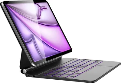 Obrázok produktu pre Puzdro s klávesnicou HOU pre iPad Air 13 M2 2024 a iPad Pro 12.9 QWERTZ s touchpadom čierne
