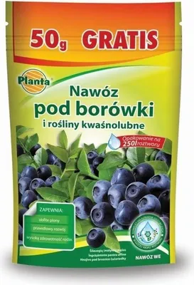 Obrázok produktu pre Planta Viaczložkové kryštály hnojiva na čučoriedky, jemné zrno 0,4 kg 0,25 l