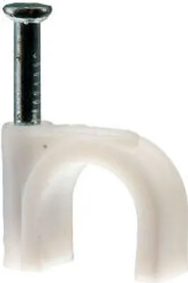 Produktbild von Runder Kabelhalter, Durchmesser 10mm, weiß, 25 Stk. PAWBOL