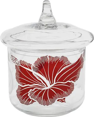 Produktbild von Schale mit Deckel Red Queen 18 cm, Transparent/Rot, aus Glas