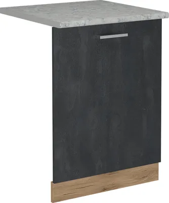 Produktbild von Geschirrspülblende Vicco R-Line Schwarz Beton 60 cm , AP Marmor, Model 55096