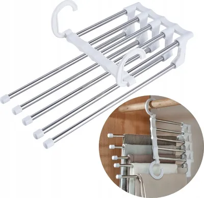 Immagine prodotto di 5 paia di pantaloni con organizer per armadio estraibile