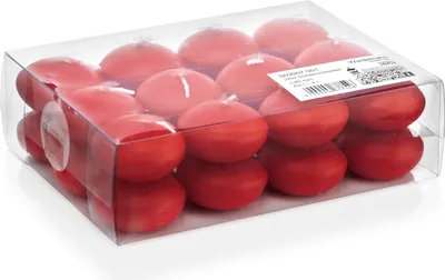 Produktbild von INNA-Glas 24er Set Schwimmende Kerzen Ornella, rot, Ø 4,5cm, 4h - Teelichter