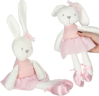 Obrázok produktu pre Plyšový maskot králik v ružových šatách 42 cm
