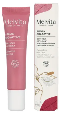 Productafbeelding van Melvita Argan Bio Active, Oogcrème, Voor vrouwen, Geschikt voor alle huidtypes, Anti-aging, Anti-rimpel, Versterkend, Gladmakend, Arganolie, Tube