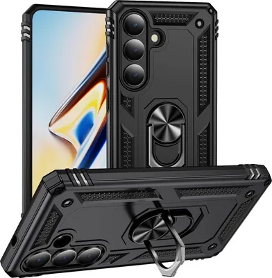 Produktbild von Samsung Galaxy S26 Hülle - Coverup Armor Ring Ständer Back Cover - Schwarz
