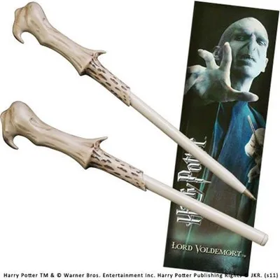Immagine prodotto di Penna e segnalibro con la bacchetta di Voldemort