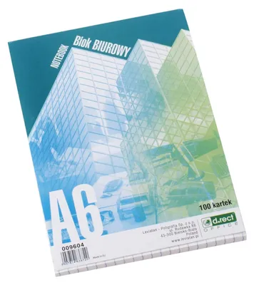 Productafbeelding van D.RECT 009604 Briefblok | Geruit schrijfblok | 70 g/m² | A6 | 100 vel