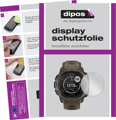 Produktbild von 1x Schutzfolie für Garmin Instinct Tactical Edition klar Displayschutzfolie Folie Display Schutz dipos
