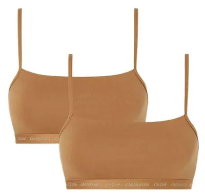 Produktbild von Calvin Klein - Sport-BH für Damen (2er-Pack) NA865 (M) (Hellbraun)