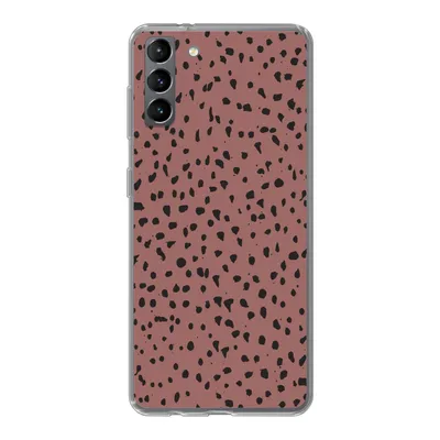 Produktbild von MuchoWow® Handyhülle Schutzhülle Hülle für Samsung Galaxy S21 Plus Polka dots - Muster - Schwarz Silikon Softcase Handy Hülle - Handy-Tasche