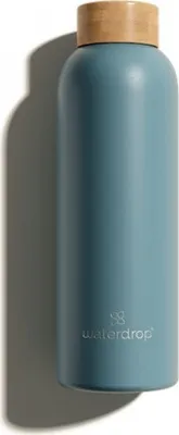 Zdjęcie produktu dla Butelka ze stali nierdzewnej, turkusowa, matowa, 600 ml
