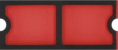 Produktbild von Moduleinlage 2 Kleinteilefächern WGB Gr. S 268 x 38 x 114 mm schwarz
