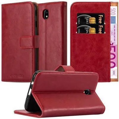 Image de Cadorabo Housse pour Samsung Galaxy J7 2017 Housse en rouge Housse pour portable Book Case Etui Luxury