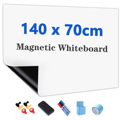 Productafbeelding van Whiteboardfolie 140 x 70 cm, magnetisch, zelfklevend, voor kantoor, drooguitwisbaar