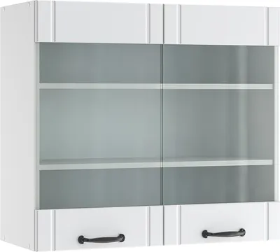 Produktbild von Küchenglasschrank Vicco Fame-Line Weiß Landhaus 80 cm, Model 36039