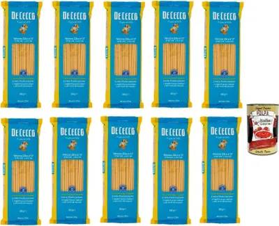 Produktbild von De Cecco Mezza Zita N°17 100% Italienisch pasta Nudeln 10x 500g + Italian Gourmet Polpa 400g