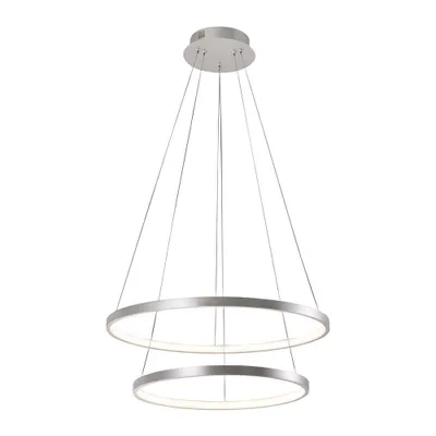 Produktbild von LED Pendelleuchte, silber, Ring Design verstellbar, H 120 cm