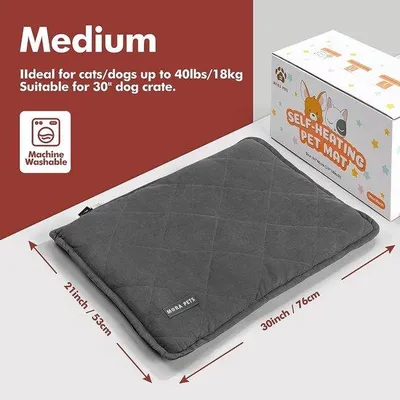 Productafbeelding van Famanu zelfverwarmende kattenmat - 76 x 53 cm, grijs