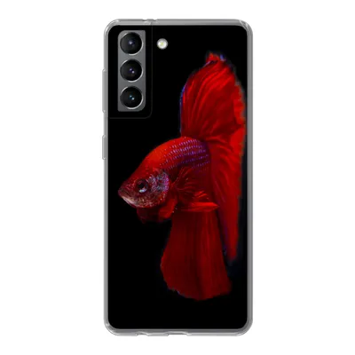 Produktbild von MuchoWow® Handyhülle Schutzhülle Hülle für Samsung Galaxy S21 Fische - Tiere - Rot Silikon Softcase Handy Hülle - Softcase