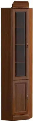 Productafbeelding van Eckvitrine, glazen vitrine, vitrinekast, houten vitrine, objectenvitrine, wandvitrine