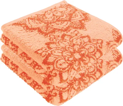 Produktbild von Erwin Müller Handtuch Mandala" 2er-Pack apricot/orange 50x100 cm"