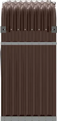 Produktbild von Kaminholzunterstand Braun 120x45x100 cm Verzinkter Stahl