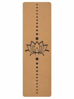 Produktbild von Korkmatte 61x183 cm mit Aufdruck LOTUS AXIS für Yoga, Fitness und Pilates