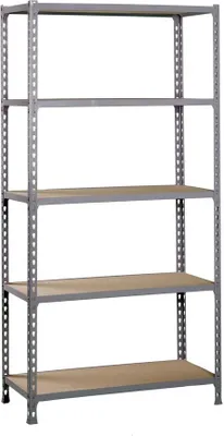 Produktbild von PROREGAL Schwerlastregal BIG MULI | HxBxT 200x120x50cm | 5 Fachböden | Fachlast 200kg | Grau | Lagerregal Kellerregal Werkstattregal Metallregal Fachbodenregal Steckregal