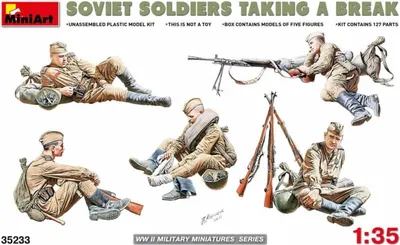 Productafbeelding van MiniArt 1:35 Figuur: Sovjet-soldaten nemen een pauze (5)