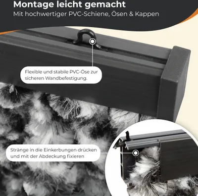 Productafbeelding van Fluwelen gordijn, afmetingen: 56x185 cm - 140x220 cm - eBay, kleur: lichtgrijs - wit - 120x220 cm