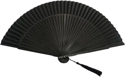 Produktbild von Zwei elegante bambus-Fanlüfter, charmante und elegante Retro-Design aus China/Japan, das perfekte Geschenk für Damen und Mädchen (schwarz).
