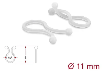 Produktbild von Kabeldriller Ø 11 mm transparent, 100 Stück zur Kabelorganisation