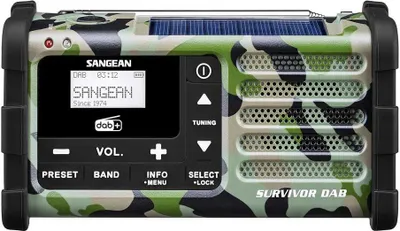 Produktbild von Sangean MMR-88 DAB+ camouflage Notfall/Kurbel/Solar Radio