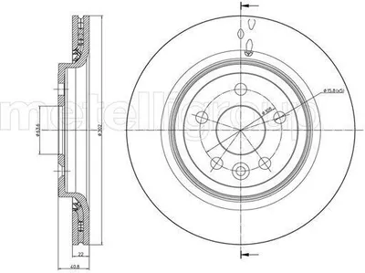 Produktbild von 2x METELLI Bremsscheibe 23-0993C für VOLVO V70 III (135) V60 (155 157) 40 8mm