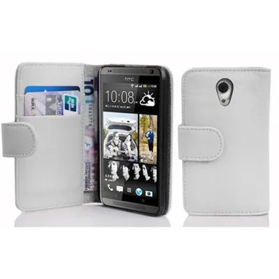 Produktbild von Cadorabo Schutzhülle für HTC Desire 700 Hülle in Weiß Handyhülle Etui Case Backcover Kunstleder Tasche