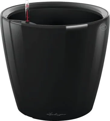 Obrázok produktu pre Plastový kvetináč Lechuza Classico LS Ø 35 cm H 32,5 cm čierny vrátane zavlažovacieho systému, vložky pre rastliny, substrátu a ukazovatele hladiny vody