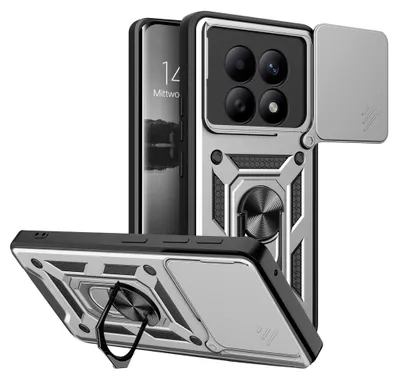 Produktbild von Armor Handyhülle für Xiaomi Redmi Note 15 / 15 5G Kameraschutz Handy Panzer Case Cover Schutzhülle Outdoor Farbe: Silber