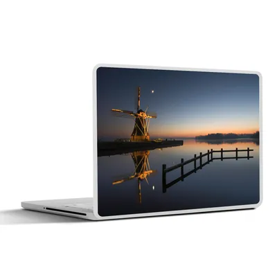 Produktbild von MuchoWow® Laptop Aufkleber Sticker Cover Groningen - Wasser - Mühle 25x18 cm - Laptop-Deko