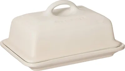 Produktbild von Butterdose aus Keramik - Hält Butter frisch - 1 Stück - Meringue - emaillierte Keramik - 17 x 12,5 x 9 cm
