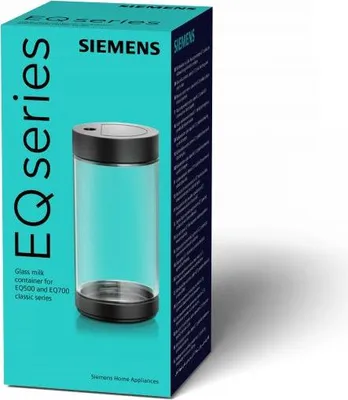 A product box for a Siemens glass milk container.