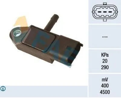 Obrázek produktu pro FAE 15184 Snímač tlaku plnění pro FORD Transit Mk6 dodávka (V347, V348, FA) sací potrubí