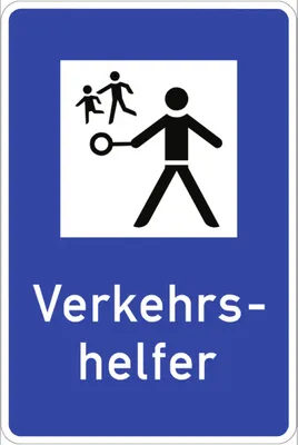 Produktbild von Verkehrsschild VZ356, Verkehrshelfer, Alu, RA2, 420x630 mm