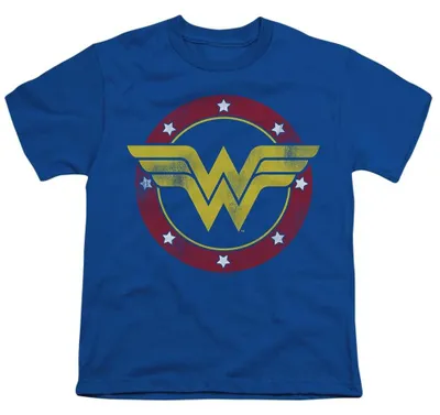 Immagine prodotto di Maglietta Wonder Woman per bambini, taglia 140-146, colore blu. (Codice prodotto: TV36277)